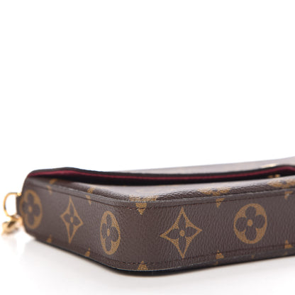 Louis Vuitton Monogram Pochette Felicie Chain Wallet Fuchsia 7 of 11