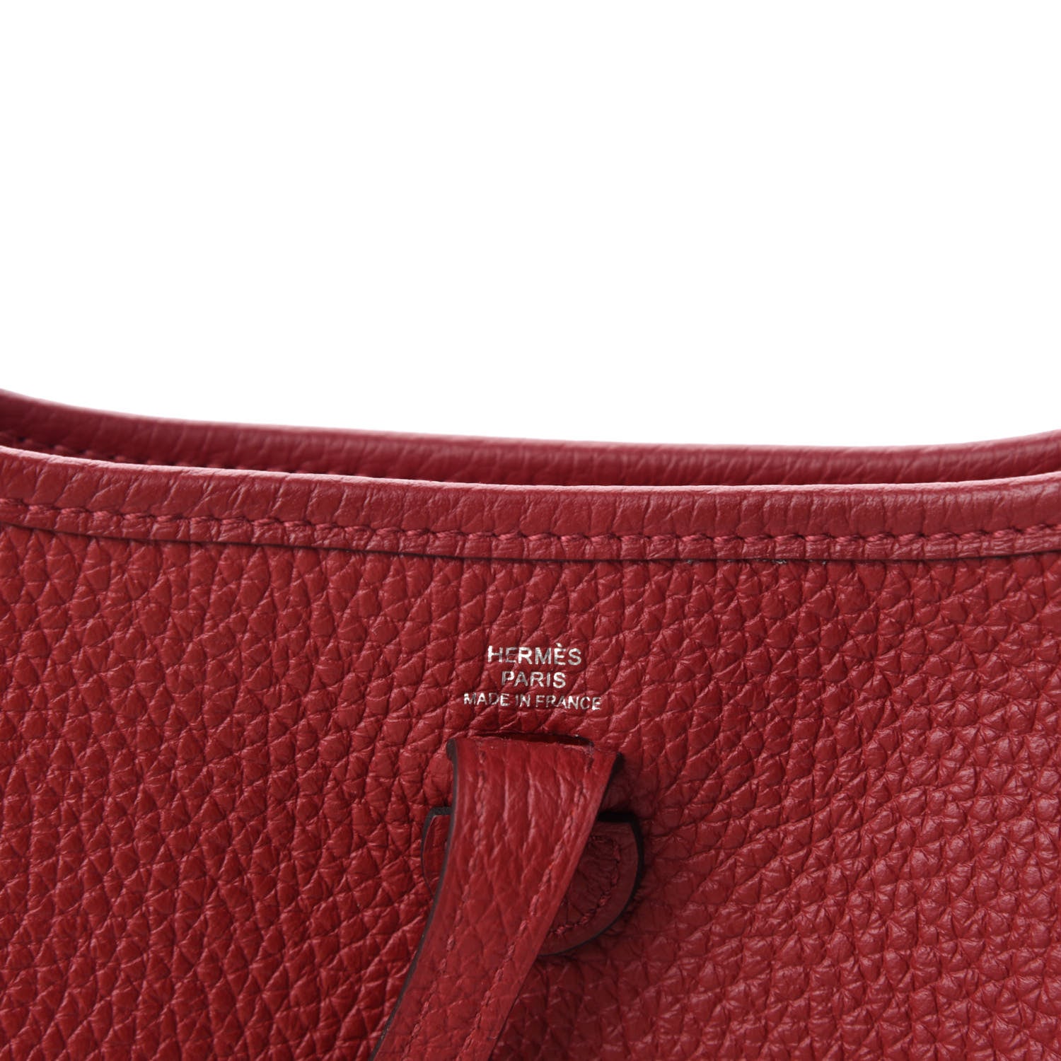 Hermes Taurillon Clemence Evelyne TPM Rouge Grenat 8 of 11