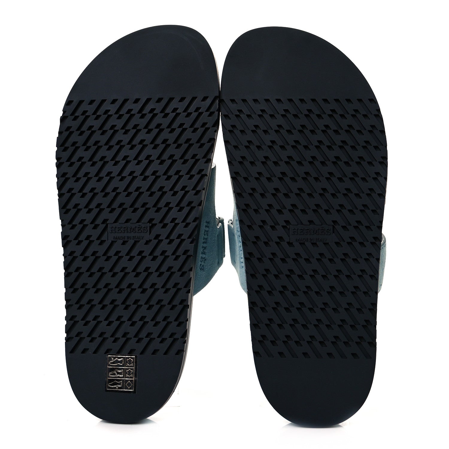 Hermes Suede Goatskin Womens Chypre Sandals 39 Vert d'eau 5 of 9