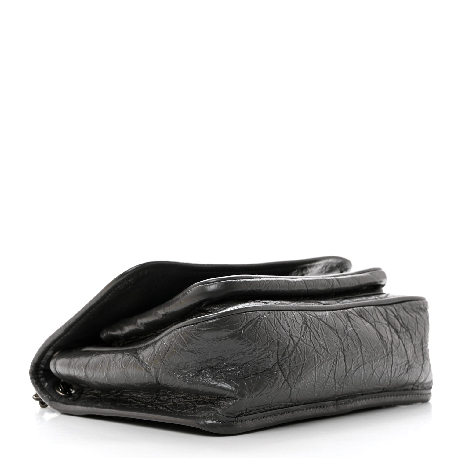 Saint Laurent Crinkled Calfskin Matelasse Monogram Baby Niki Chain Satchel Storm 4 of 10