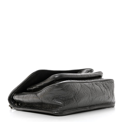 Saint Laurent Crinkled Calfskin Matelasse Monogram Baby Niki Chain Satchel Storm 4 of 10