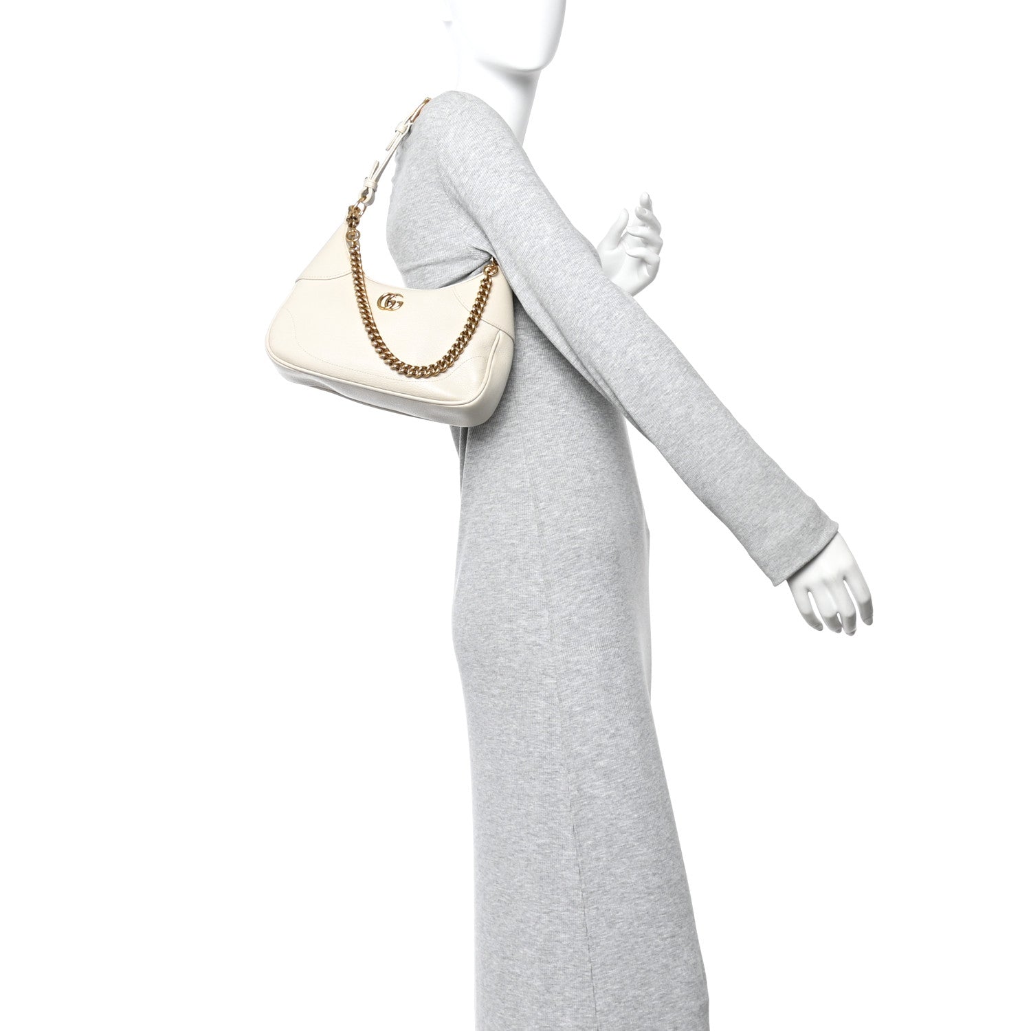 Gucci Goatskin Small Aphrodite Shoulder Bag Mystic White 2 of 10