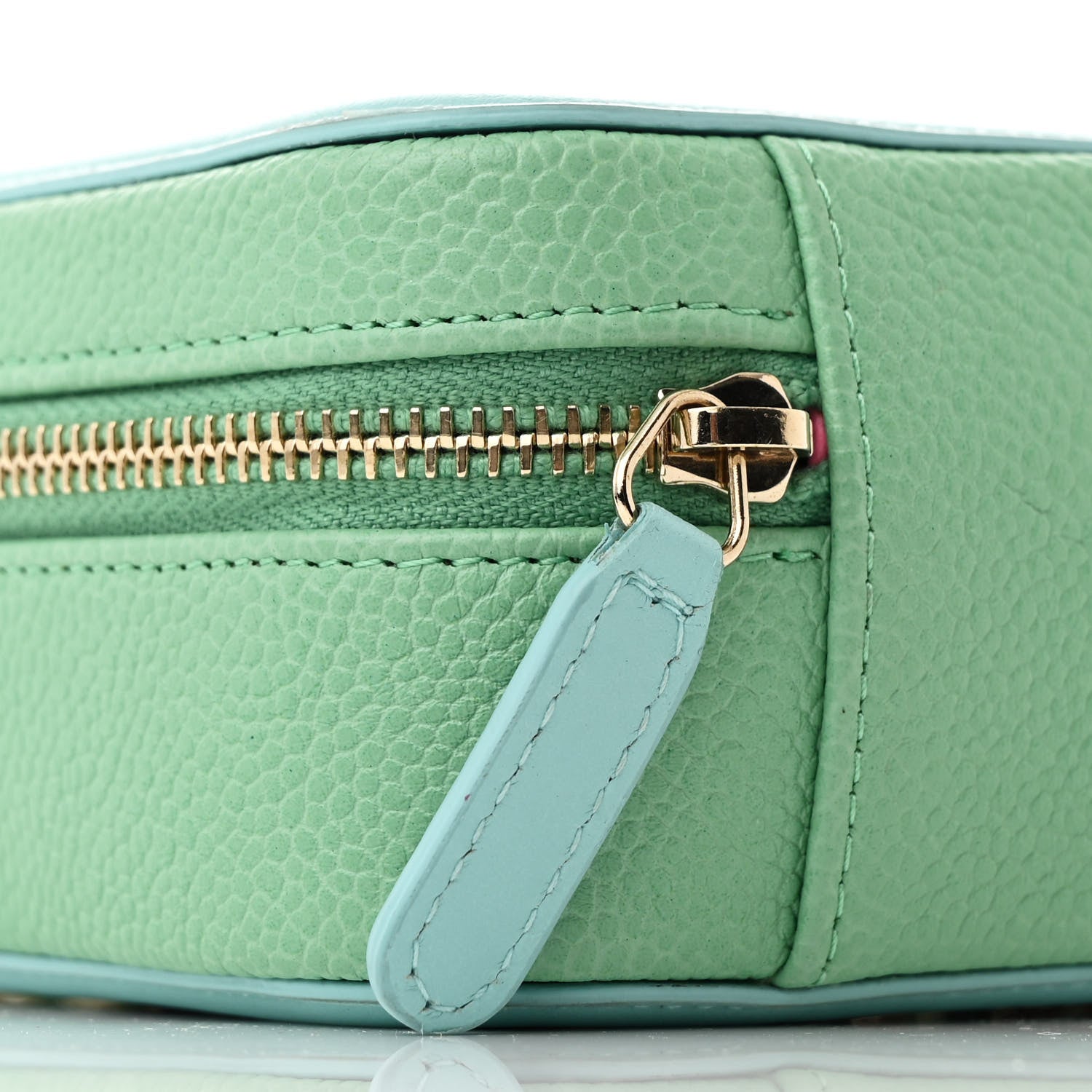 Chanel Caviar Quilted Filigree Vanity Clutch With Chain Pink Light Blue Green 10 of 11