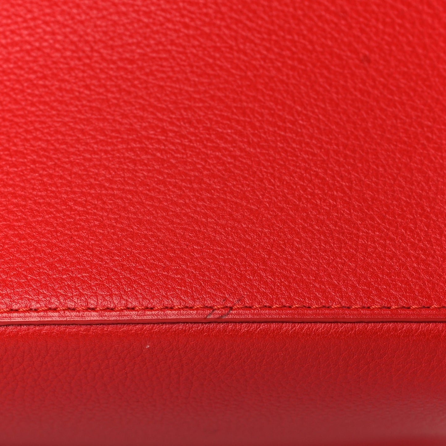 Grained Calfskin Mini Brillant Satchel Red