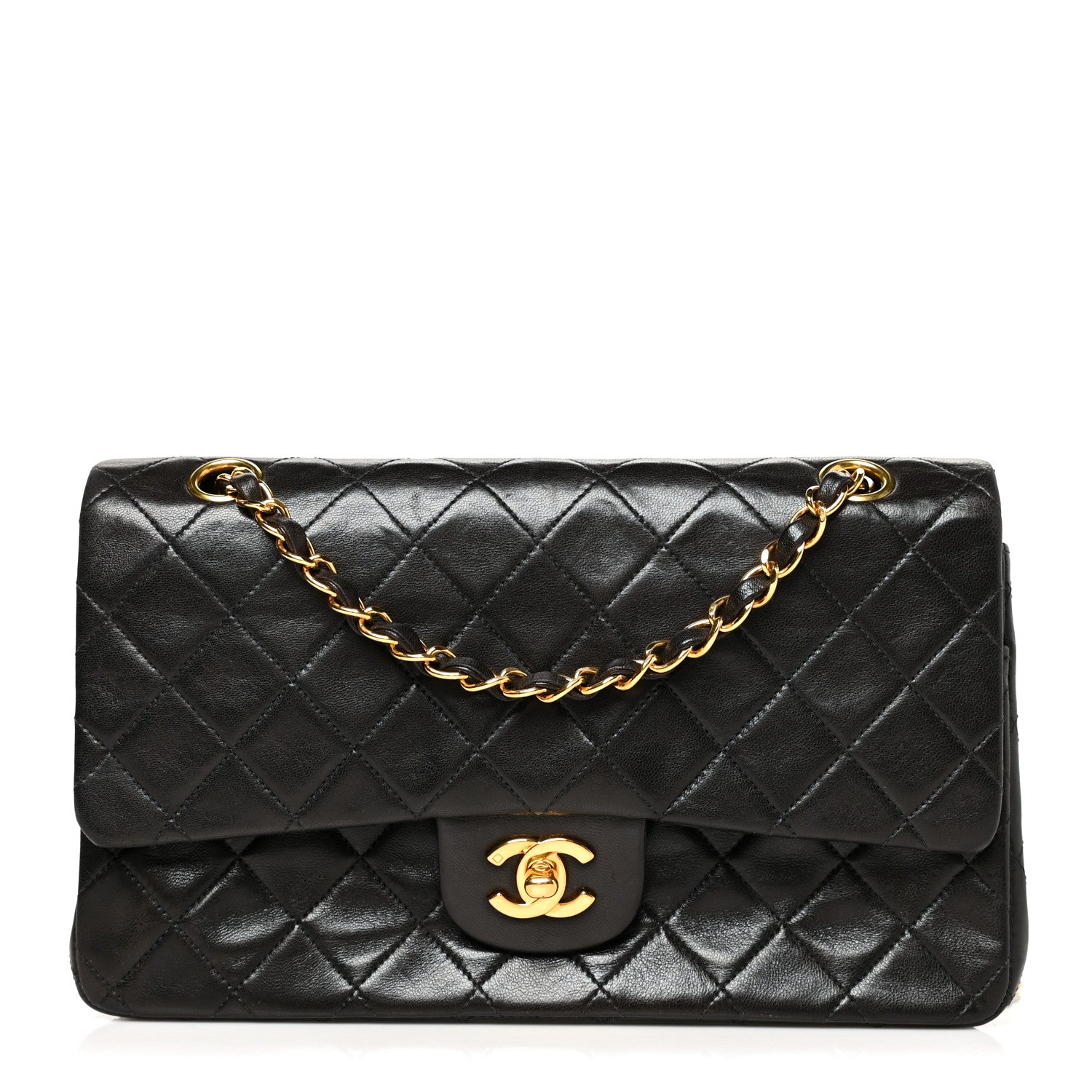 Chanel Lambskin Quilted Medium Double Flap Black 1 of 10