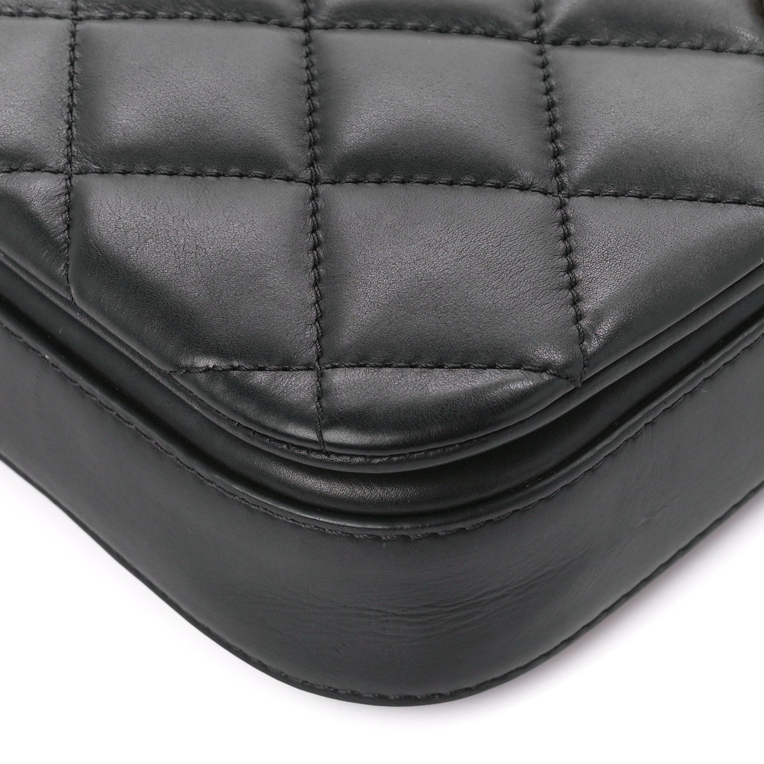 Chanel Calfskin Quilted Nailed CC Flap Bag Black 11 of 13