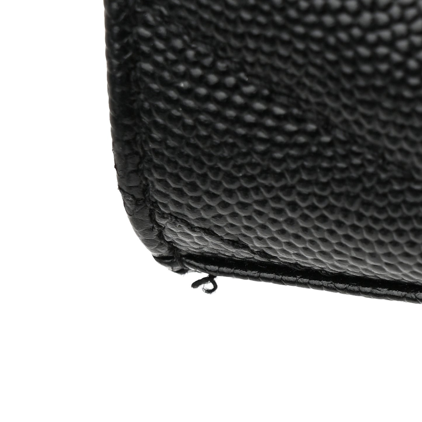 Grain De Poudre Matelasse Chevron Monogram Chain Wallet Black
