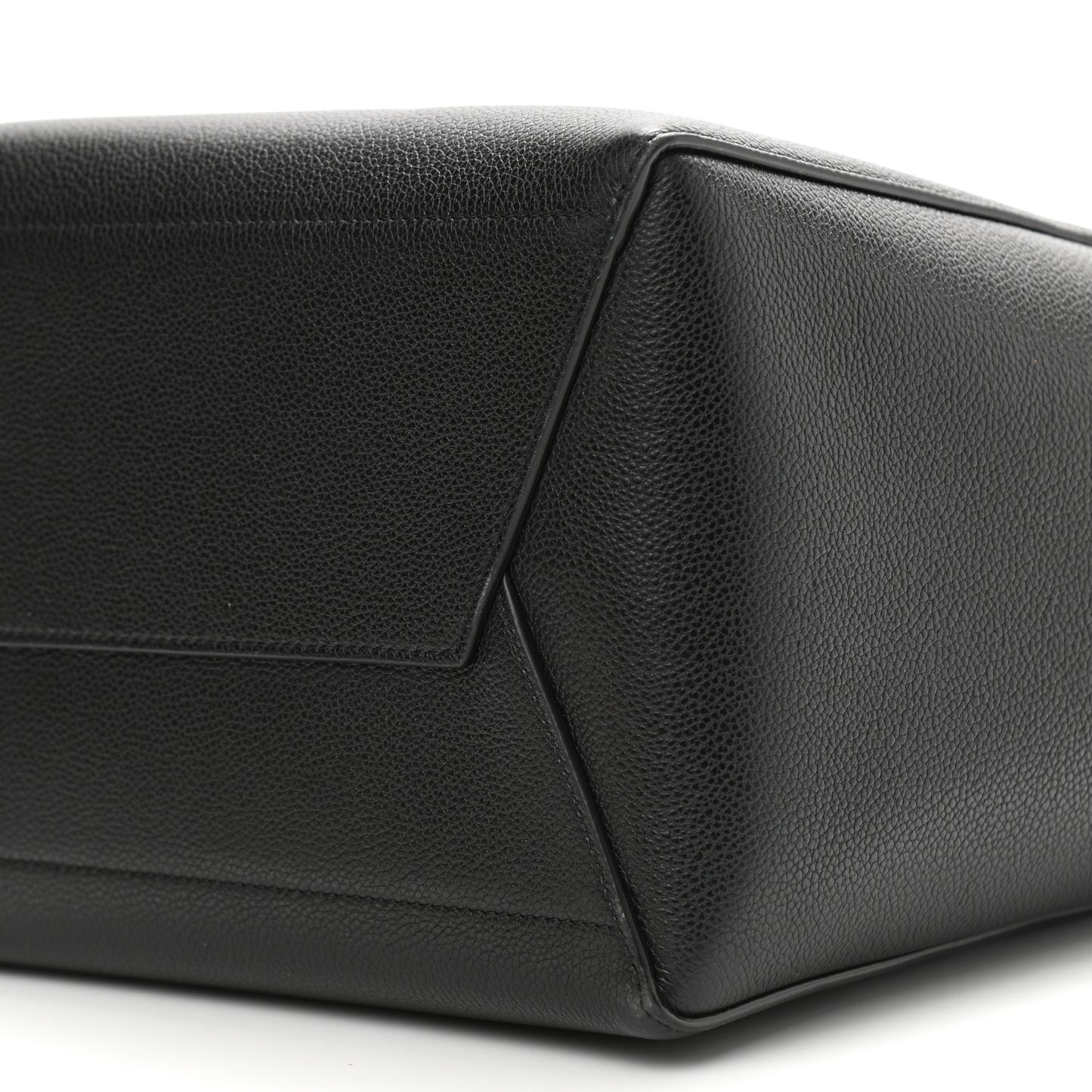 Soft Grained Calfskin Sangle Bucket Bag Black