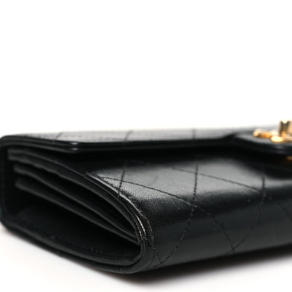 Chanel Lambskin Quilted Chic Pearls Clutch With Chain Black 10 of 11