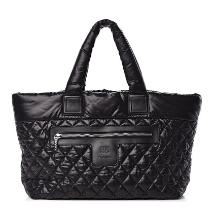 Chanel Nylon Quilted Large Coco Cocoon Tote Black 1 of 10