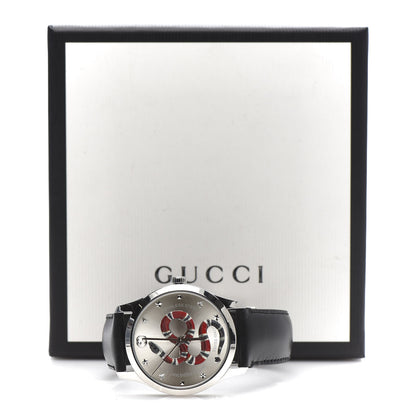 Gucci Stainless Steel Calfskin 38mm G-Timeless Snake Quartz Watch 9 of 9