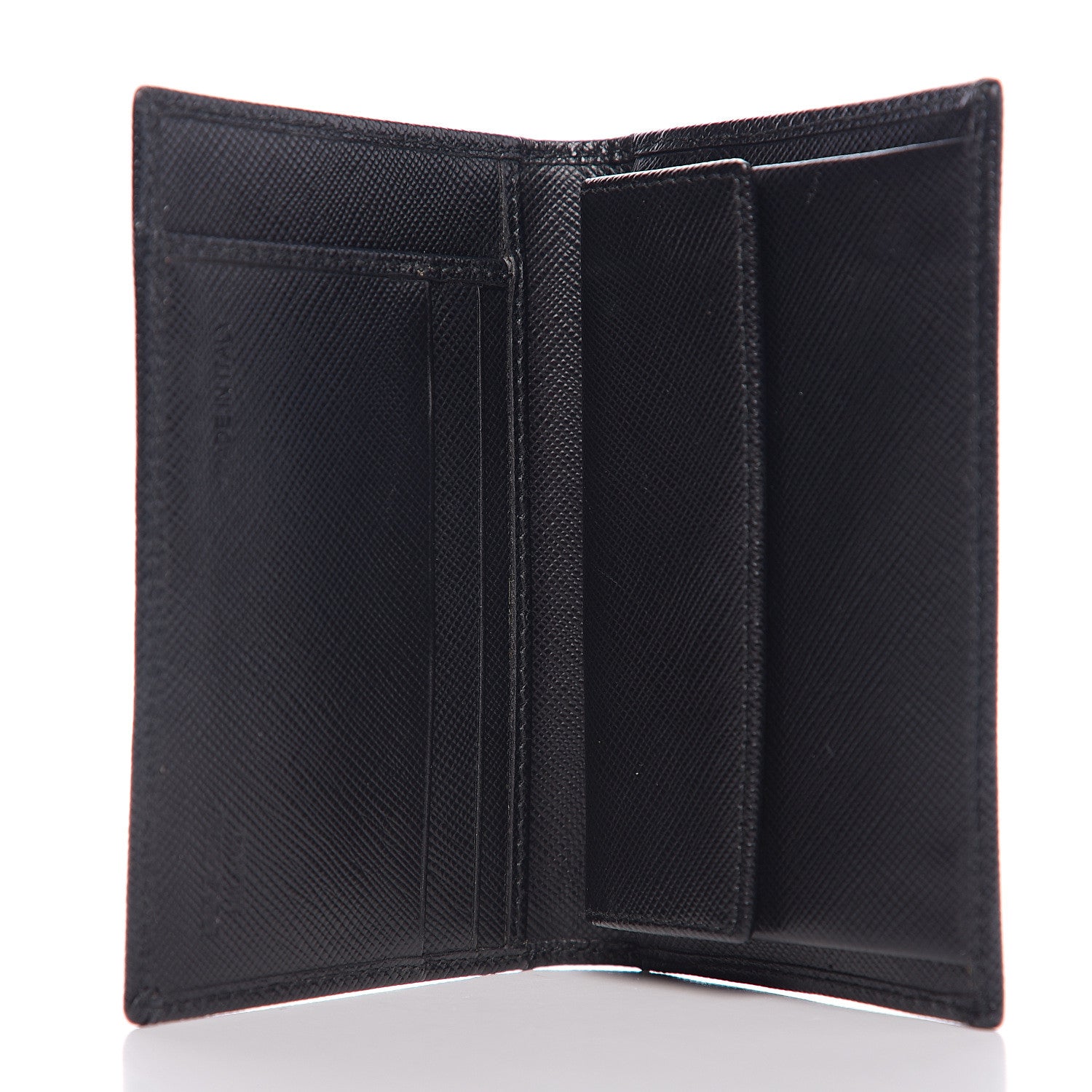 Prada Saffiano Oro Card Holder Black 4 of 8