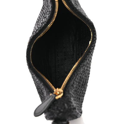 Prada Yarn Raffia Effect Crochet Re-Edition 2005 Shoulder Bag Black 5 of 12
