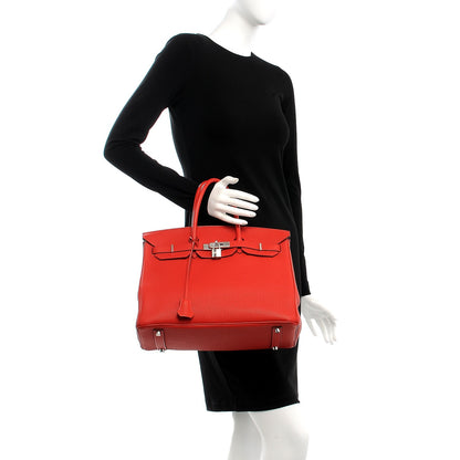 Hermes Togo Birkin 35 Rouge Casaque 2 of 29