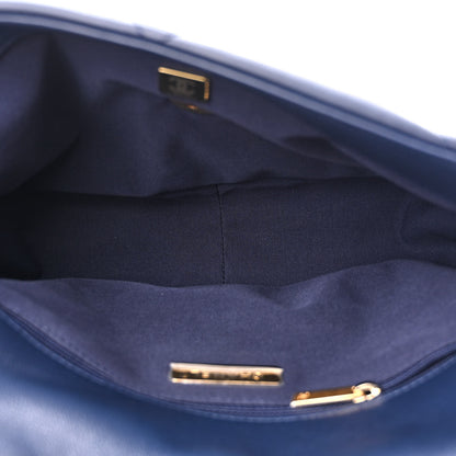 Chanel Lambskin Quilted Large Chanel 19 Flap Navy Blue 5 of 11