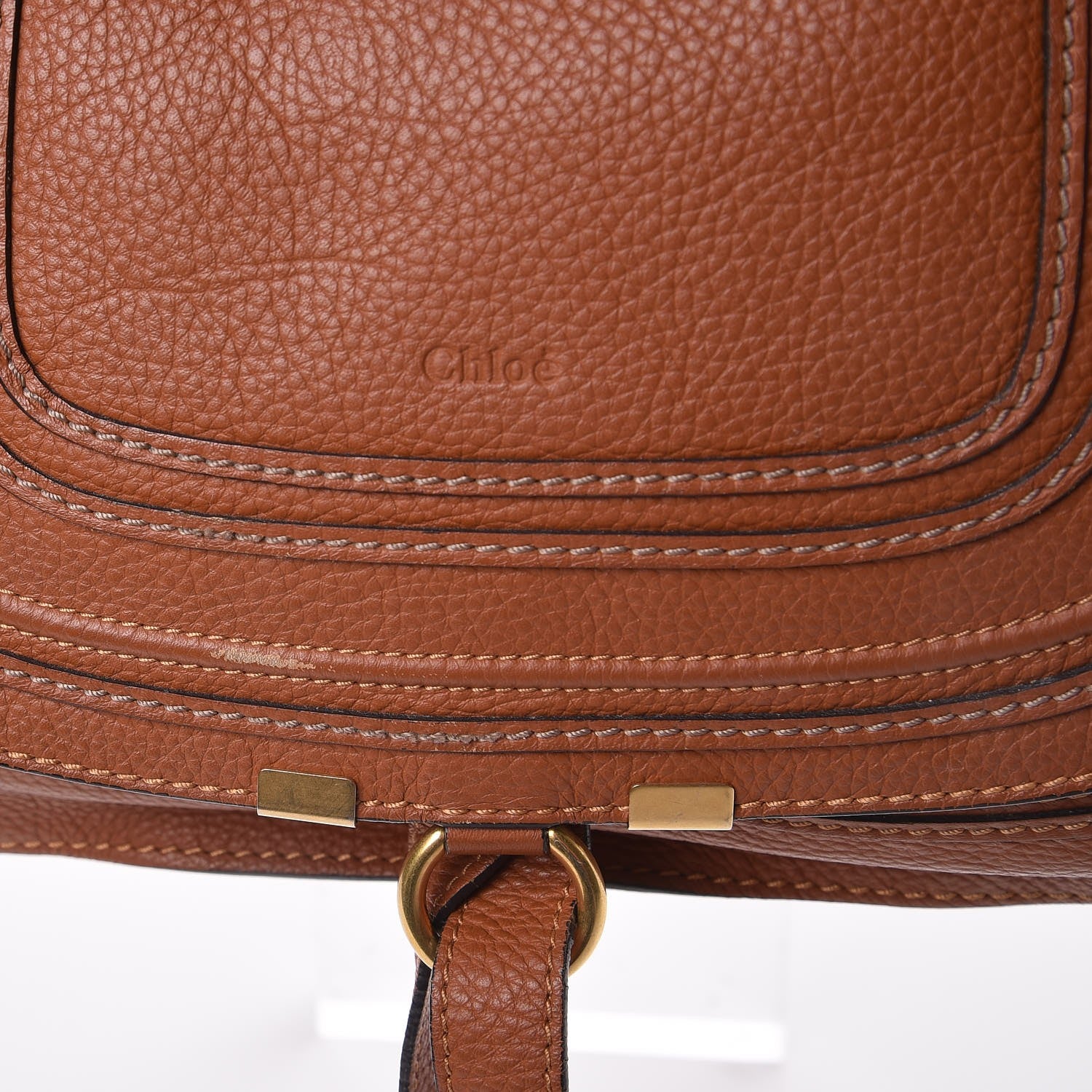 Chloe Calfskin Medium Marcie Satchel Tan 7 of 15