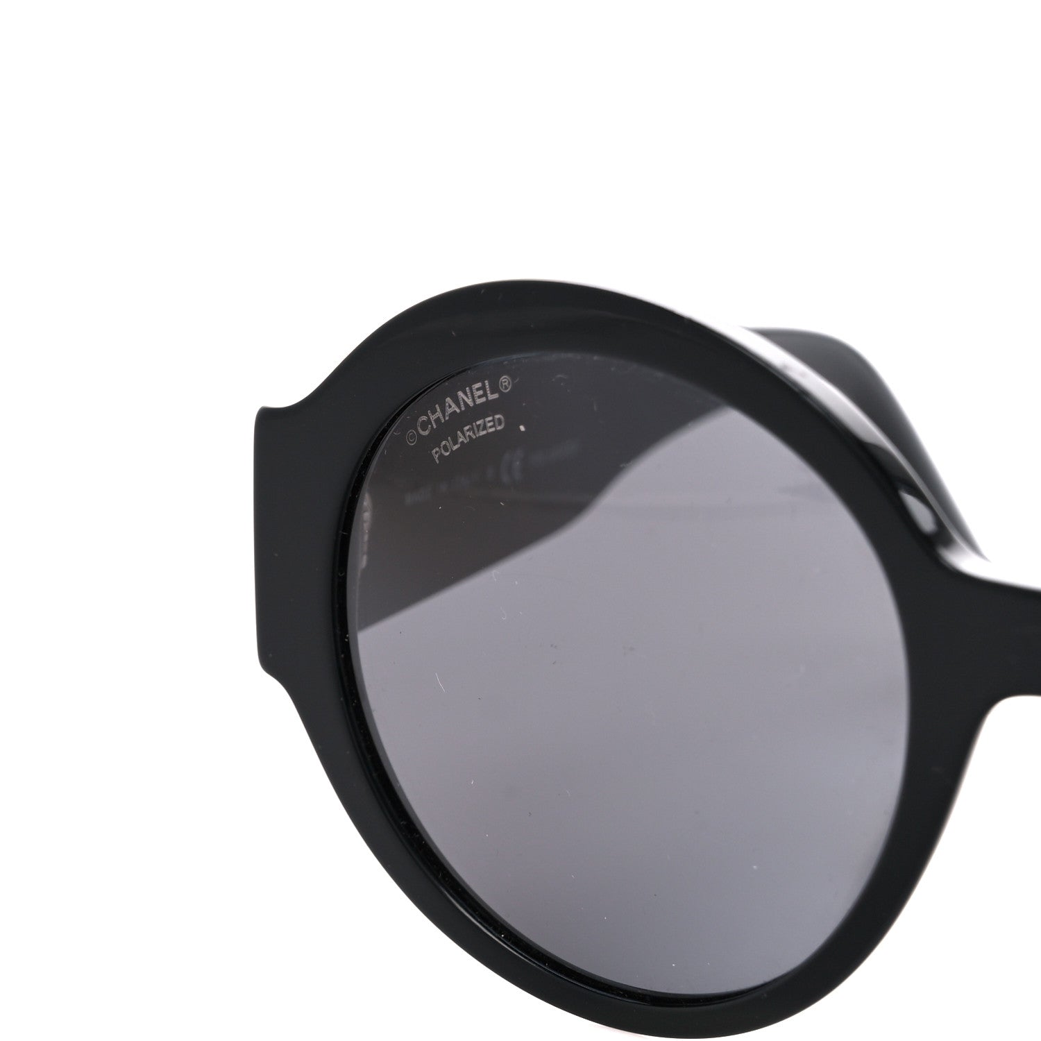 Chanel Acetate Polarized Round Sunglasses 5410 Black 8 of 9