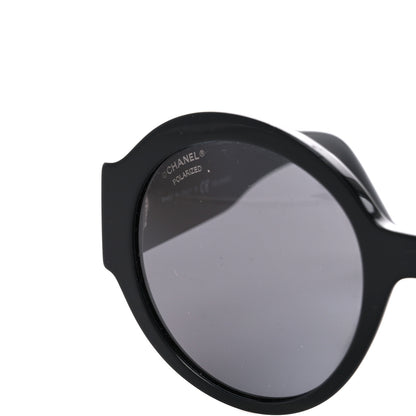Chanel Acetate Polarized Round Sunglasses 5410 Black 8 of 9