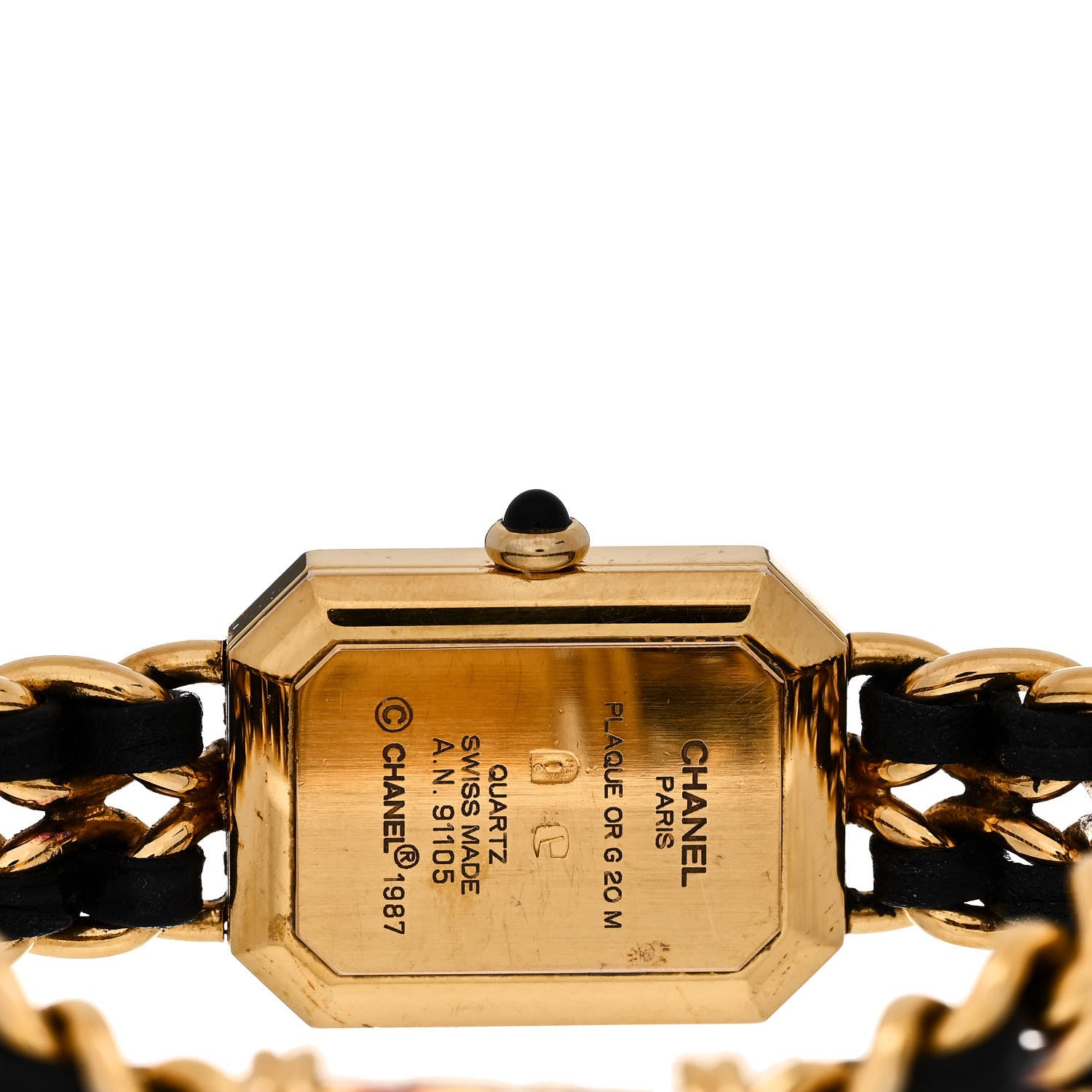 Chanel Stainless Steel Lambskin 20mm Chain Premiere Quartz Watch Gold M 4 of 4