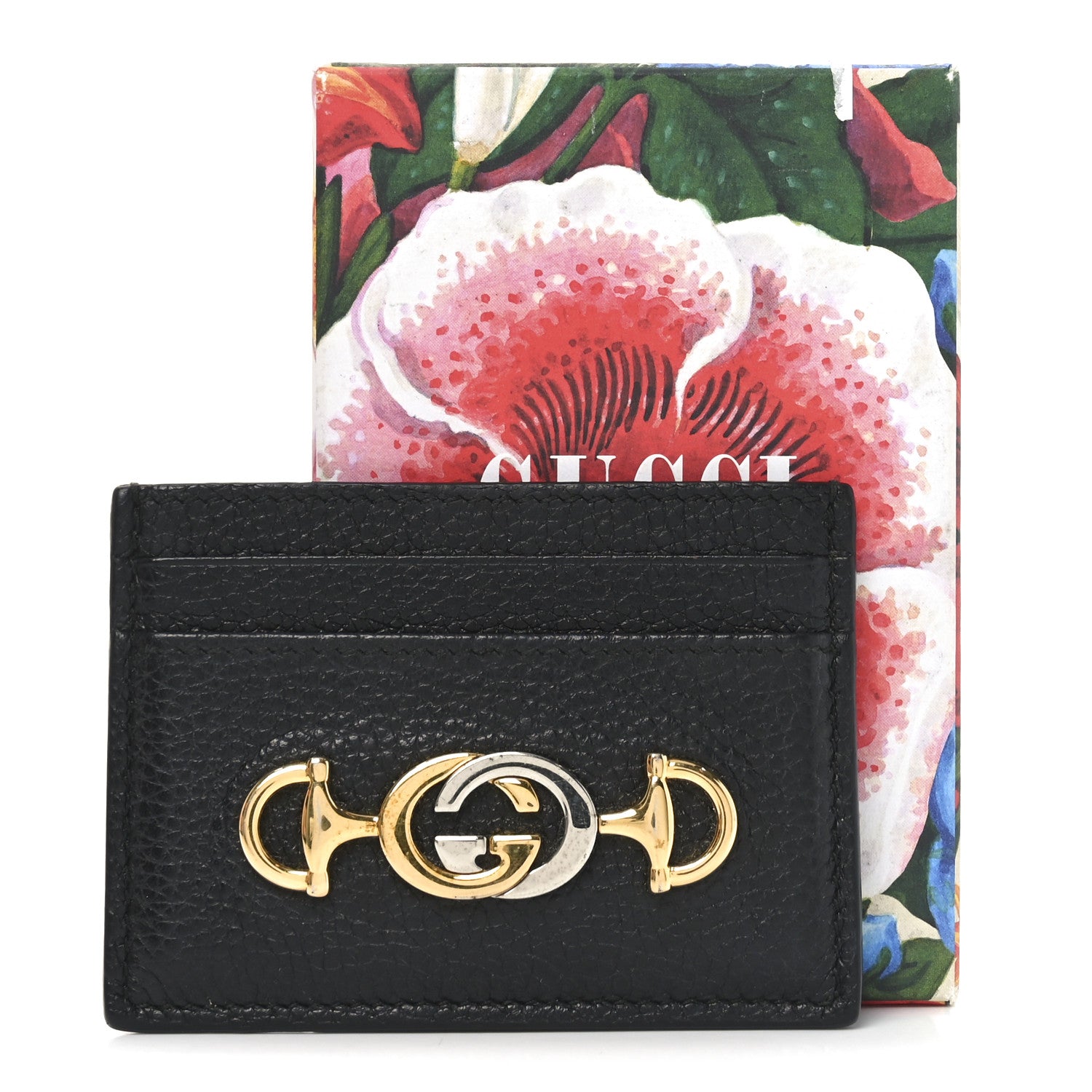 Gucci Grainy Calfskin Zumi Card Holder Black 7 of 7