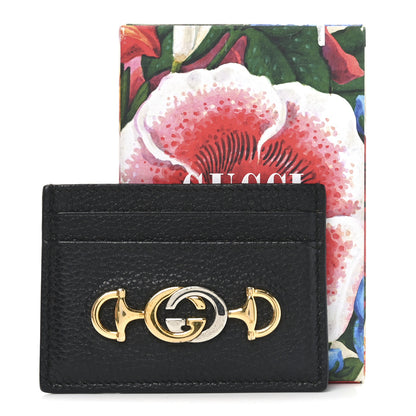 Gucci Grainy Calfskin Zumi Card Holder Black 7 of 7