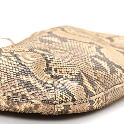 Prada Snakeskin Logo Hobo Roccia 9 of 11