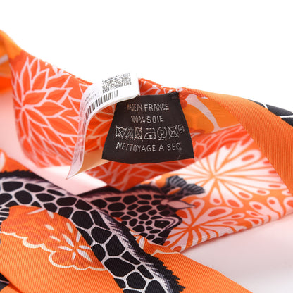 Hermes Silk The Three Graces Twilly Orange Mangue Anthracite 2 of 4