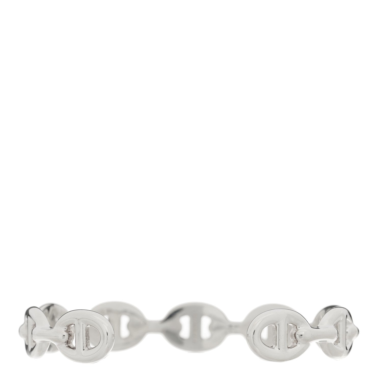 Hermes Sterling Silver MM Chaine d'Ancre Enchainee Cuff Bracelet ST 2 of 4