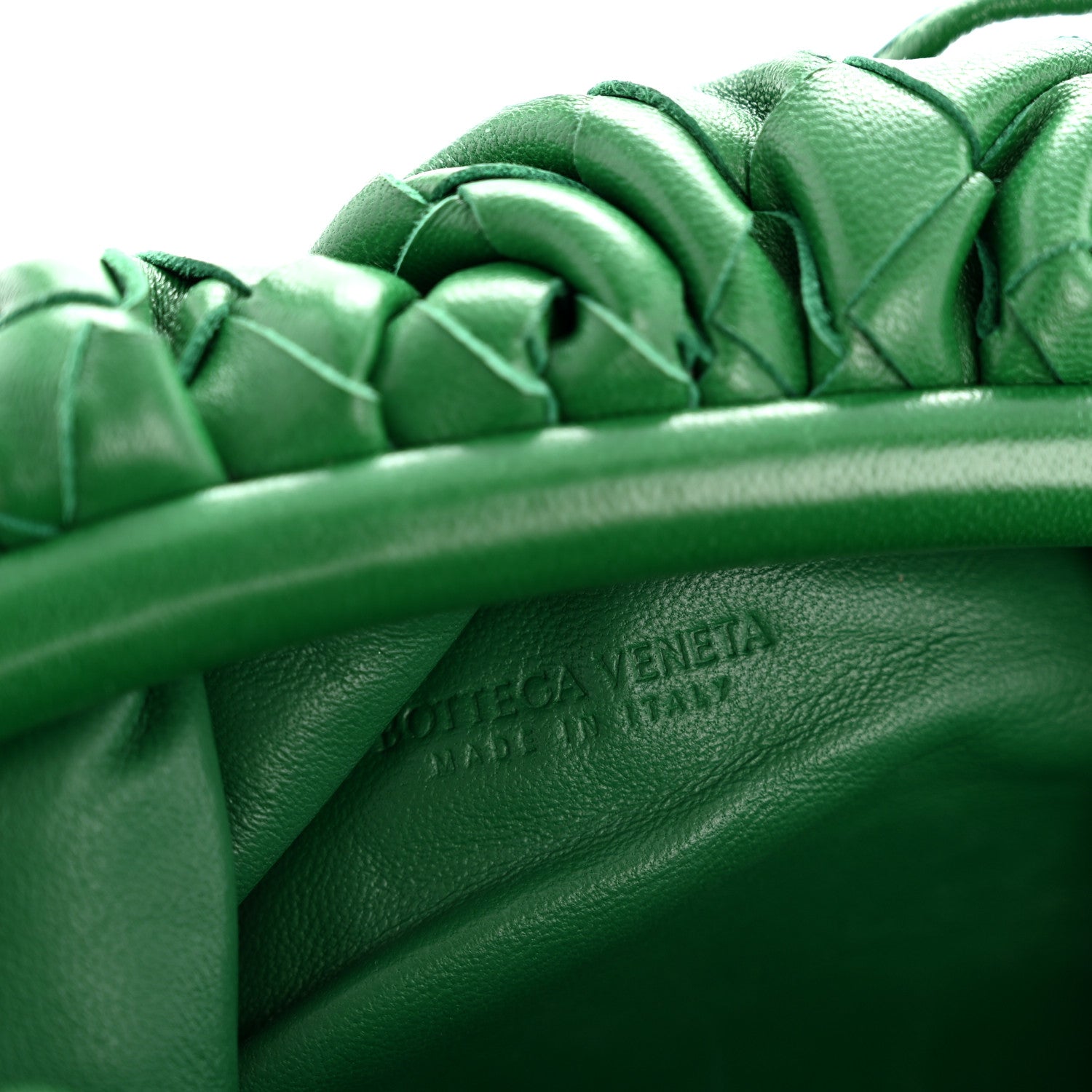 Bottega Veneta Nappa Intrecciato The Mini Pouch Racing Green