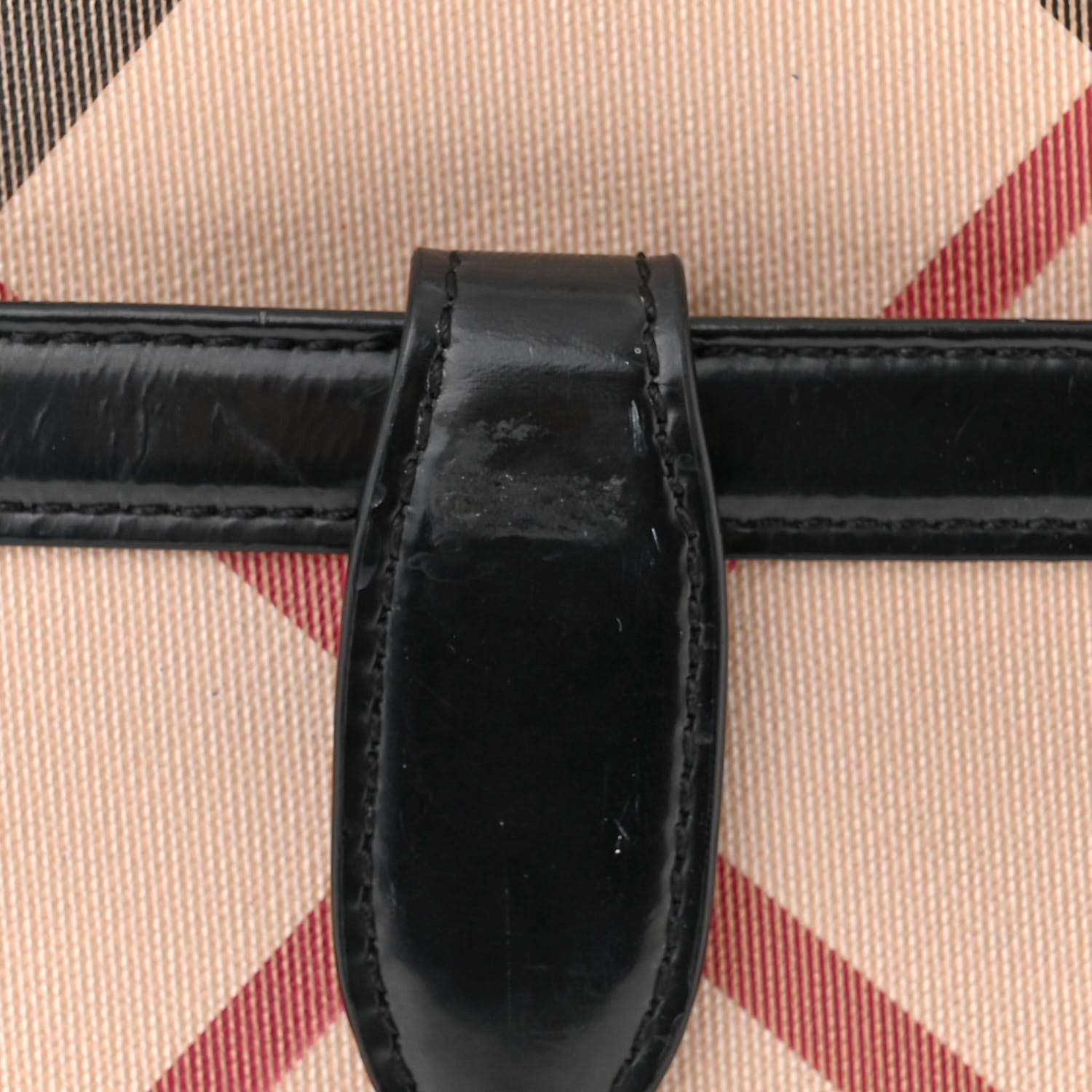 Burberry Patent Trim Nova Check Tote Black 19 of 22