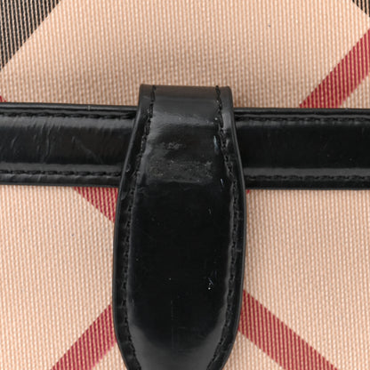 Burberry Patent Trim Nova Check Tote Black 19 of 22