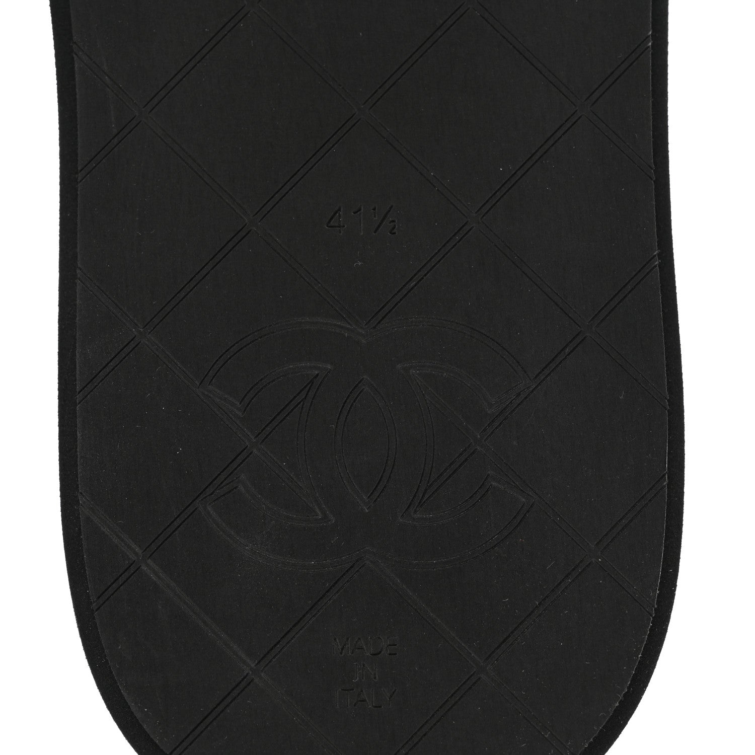 Chanel Lambskin Quilted Padded Charms Thong Sandals 41.5 Black 6 of 8