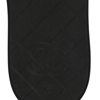 Chanel Lambskin Quilted Padded Charms Thong Sandals 41.5 Black 6 of 8