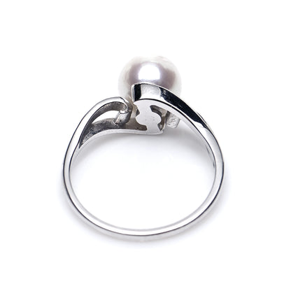 Mikimoto 18K White Gold Akoya Pearl 7mm Ring 51 5.75 4 of 5