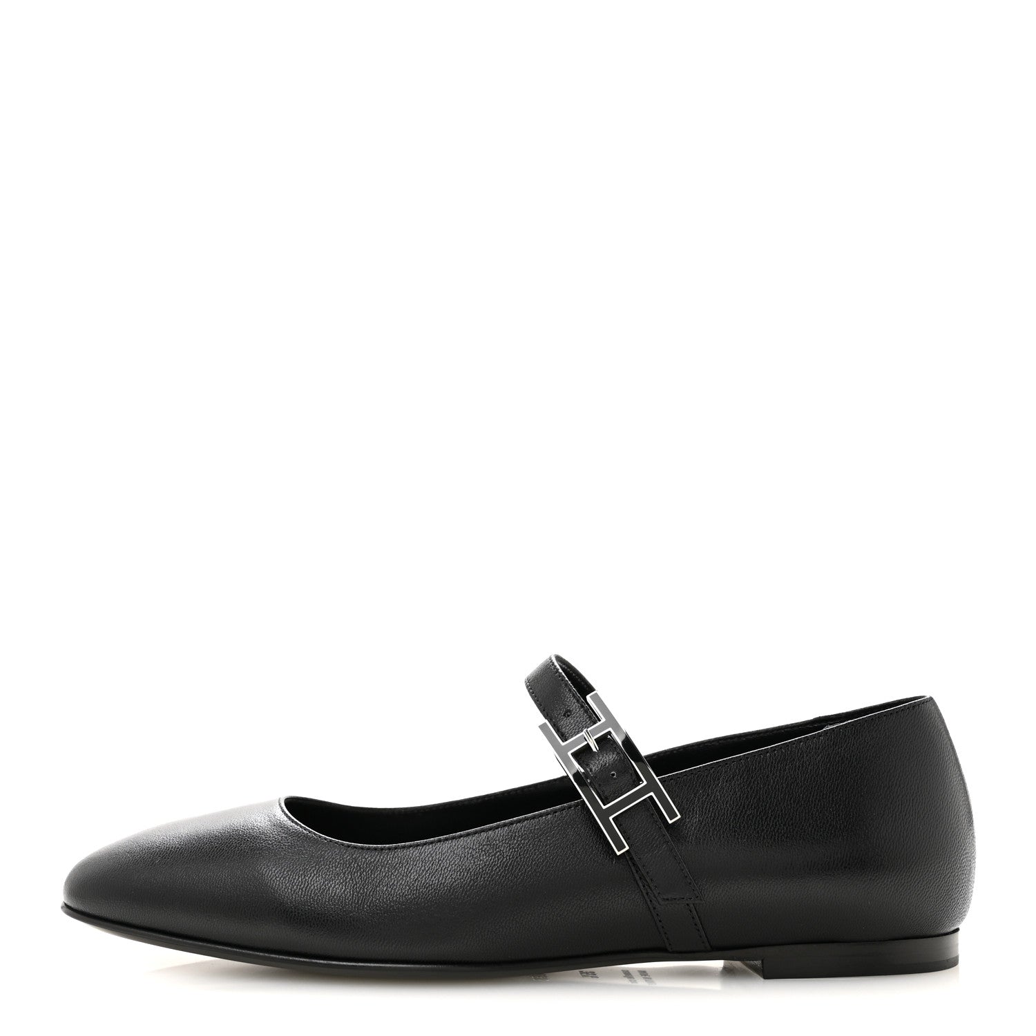 Hermes Goatskin Jane Ballet Flats 35.5 Black 1 of 10
