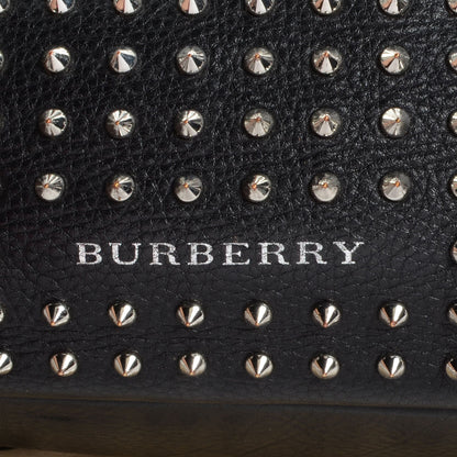 Burberry Brit Studded Calfskin Shopper Medium Black 5 of 12