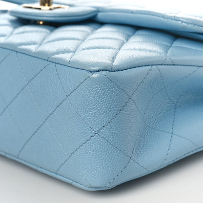 Chanel Caviar Quilted Small Double Flap Light Blue 10 of 11