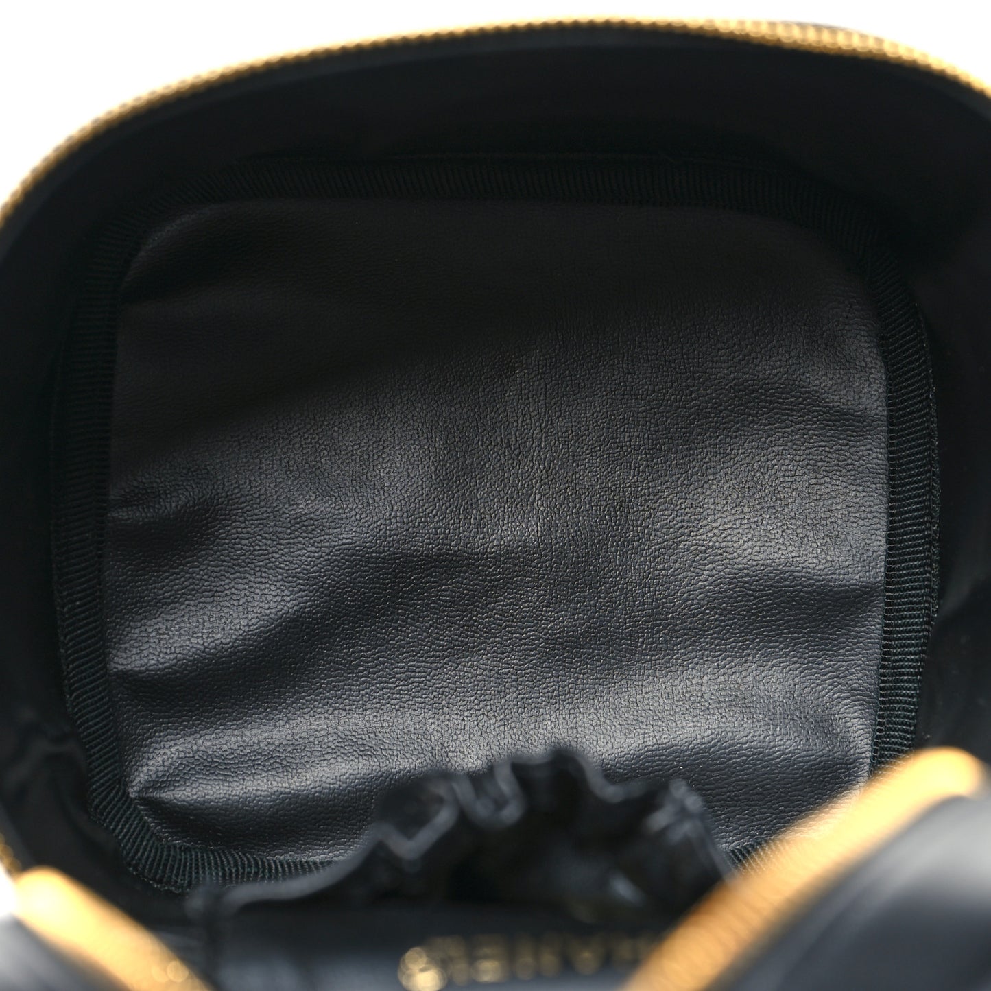 Lambskin Vanity Cosmetic Case Black