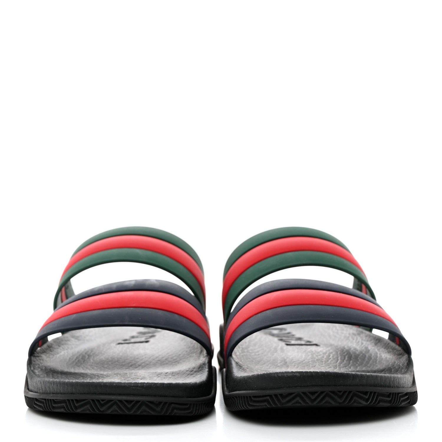 Gucci Rubber Web Mens Slide Sandals 10 Green Red 2 of 9