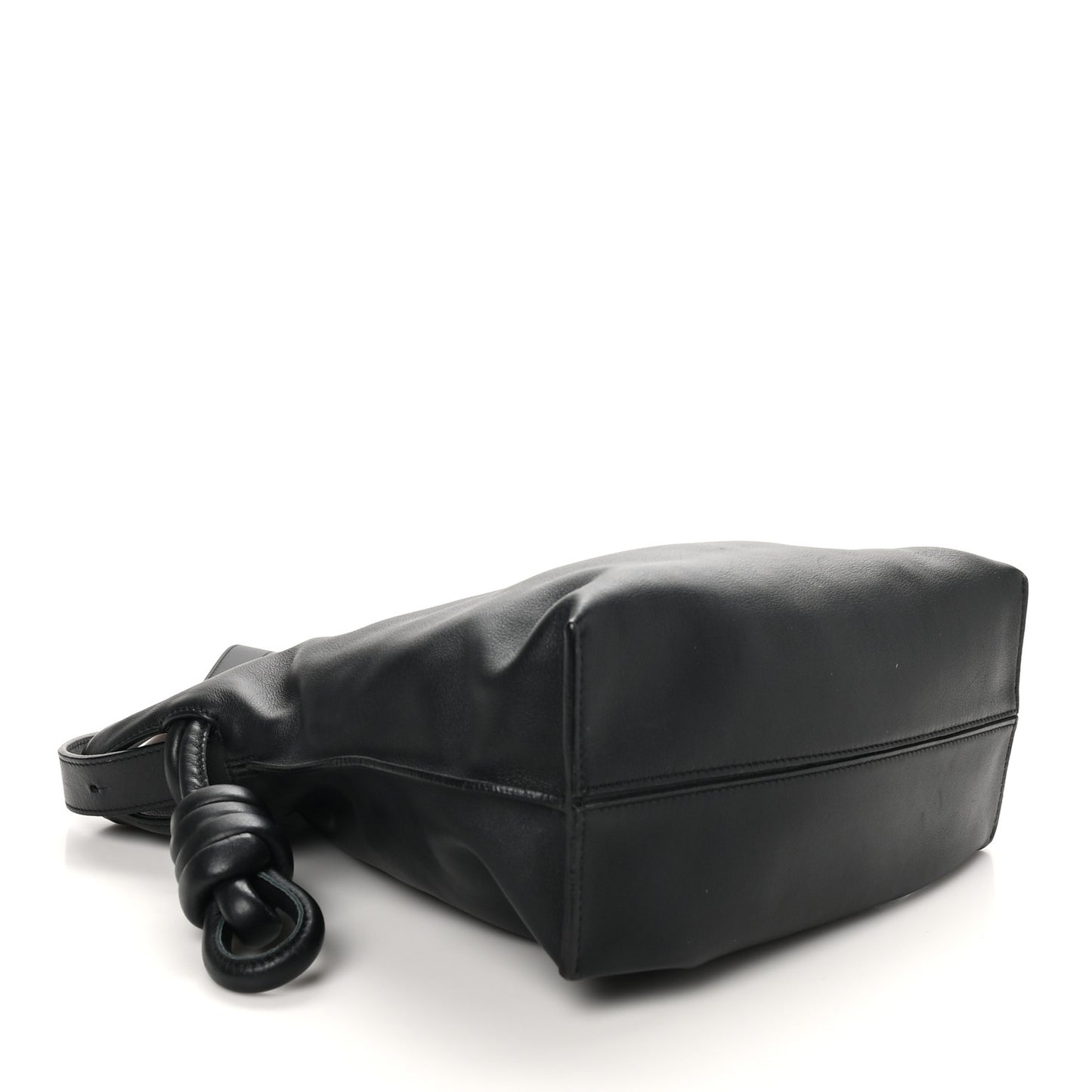 Calfskin Flamenco Knot Bag Black