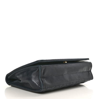 Chanel Lambskin Quilted Timeless CC Small Single Flap Navy Blue 3 of 11