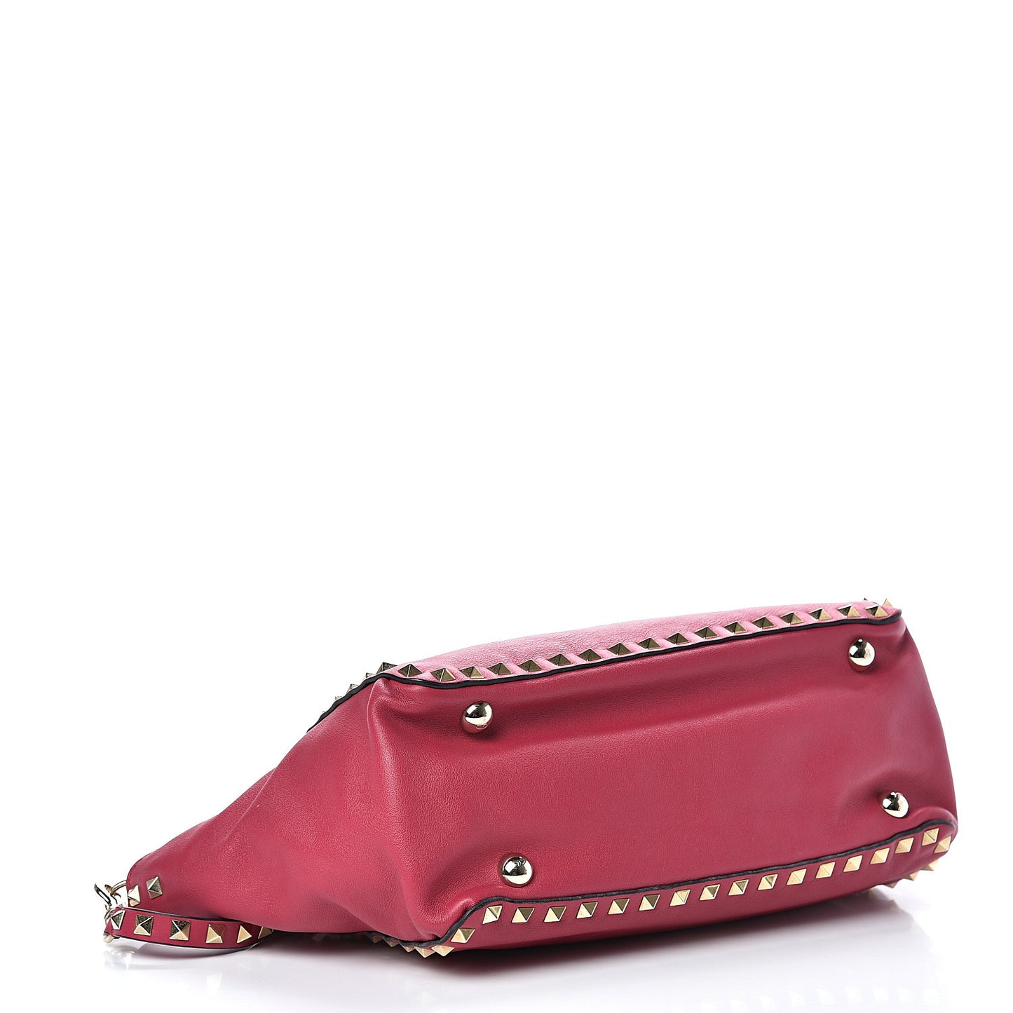 Vitello Small Rockstud Tote Cyclamin