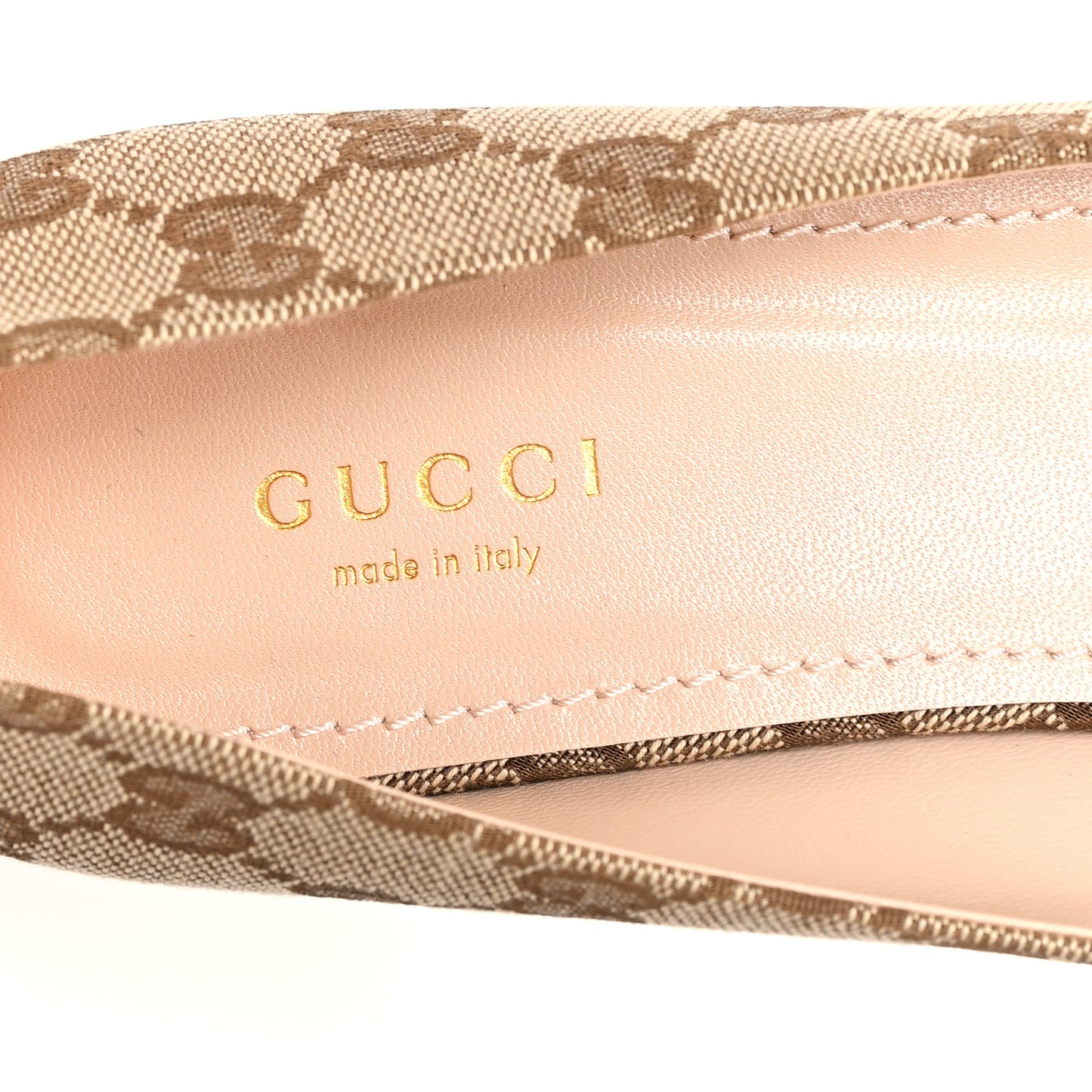 Monogram Horsebit Womens Werin Ballet Flat 39 Beige Ebony Cocoa