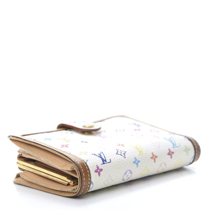 Louis Vuitton Monogram Multicolor French Purse Wallet White 4 of 16