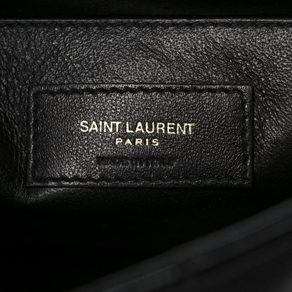 Saint Laurent Lambskin Matelasse Monogram Large Vicky Chain Bag Black 7 of 14