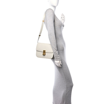 Celine Liege Calfskin Medium Classic Box Flap Bag Pale Grey 2 of 11