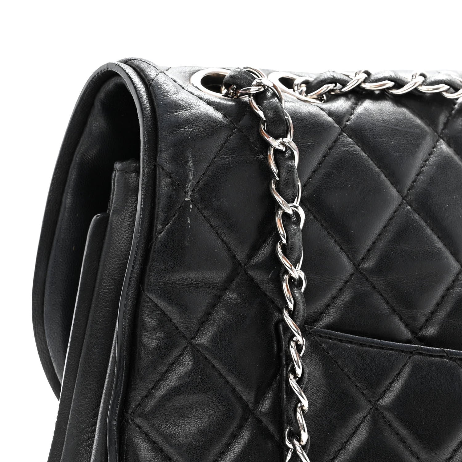 Chanel Lambskin Quilted Large Pagode Piping Flap Black 11 of 12