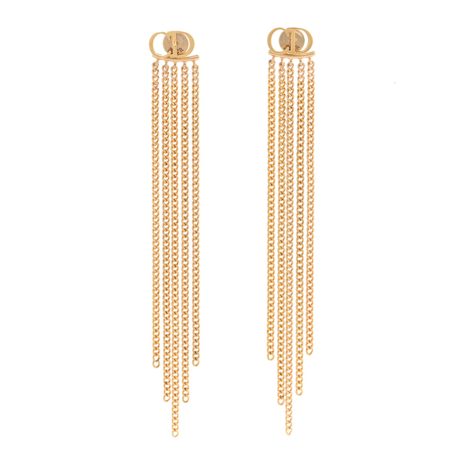 Christian Dior Danseuse Etolie Chain Drop Earrings Gold 1 of 5