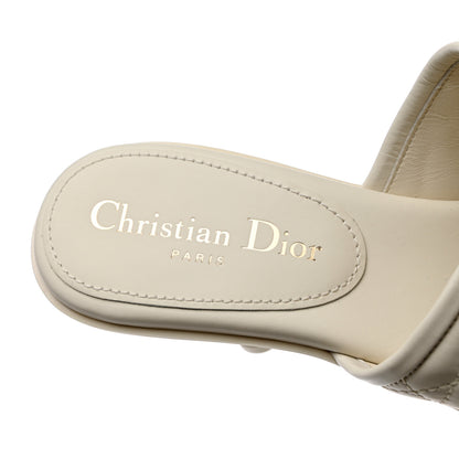 Christian Dior Calfskin Cannage Quilted Dio(r)evolution 80mm Slide Sandals 36 Off White 7 of 12