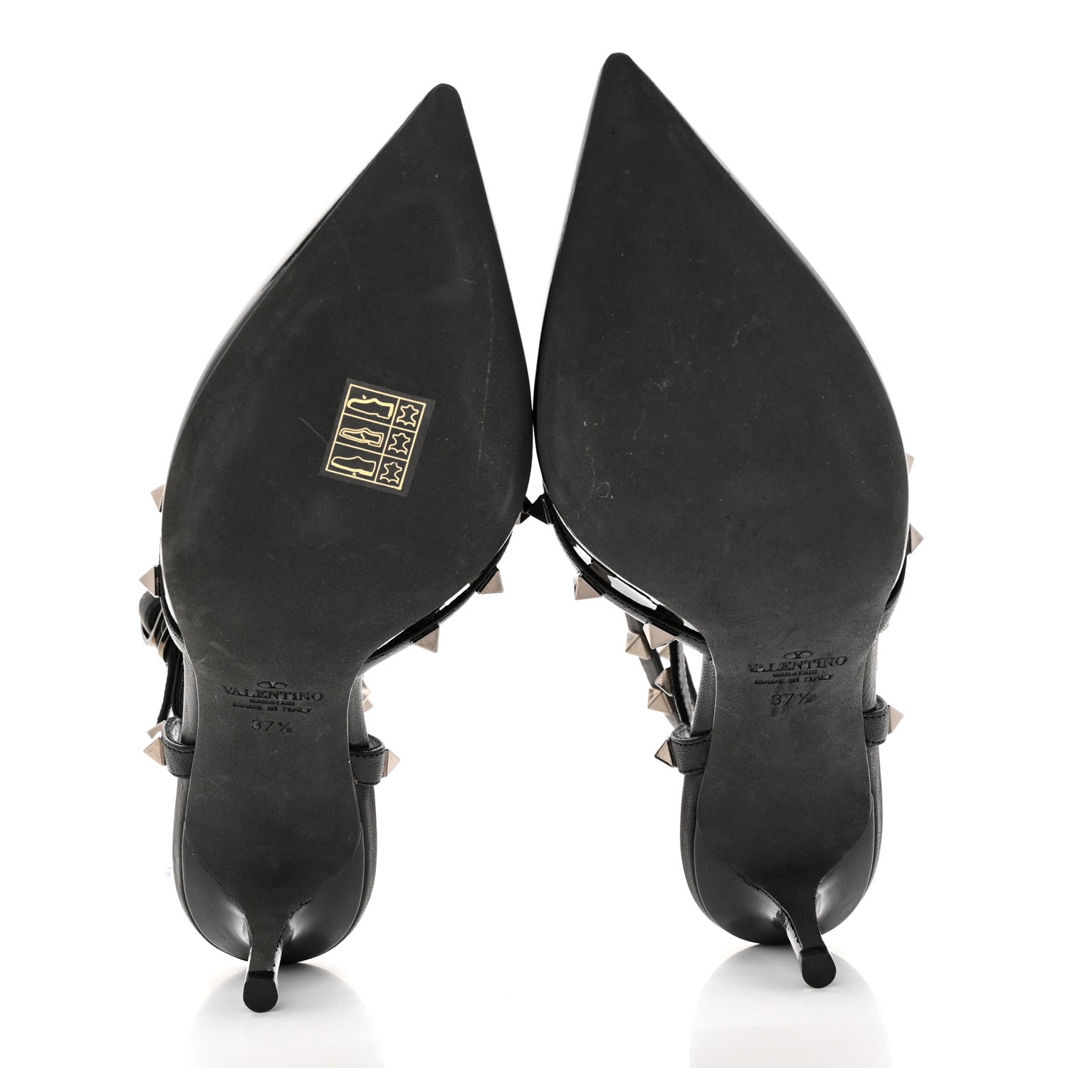 Valentino Garavani Patent Rockstud Ankle Strap 65mm Pumps 37.5 Black 5 of 10